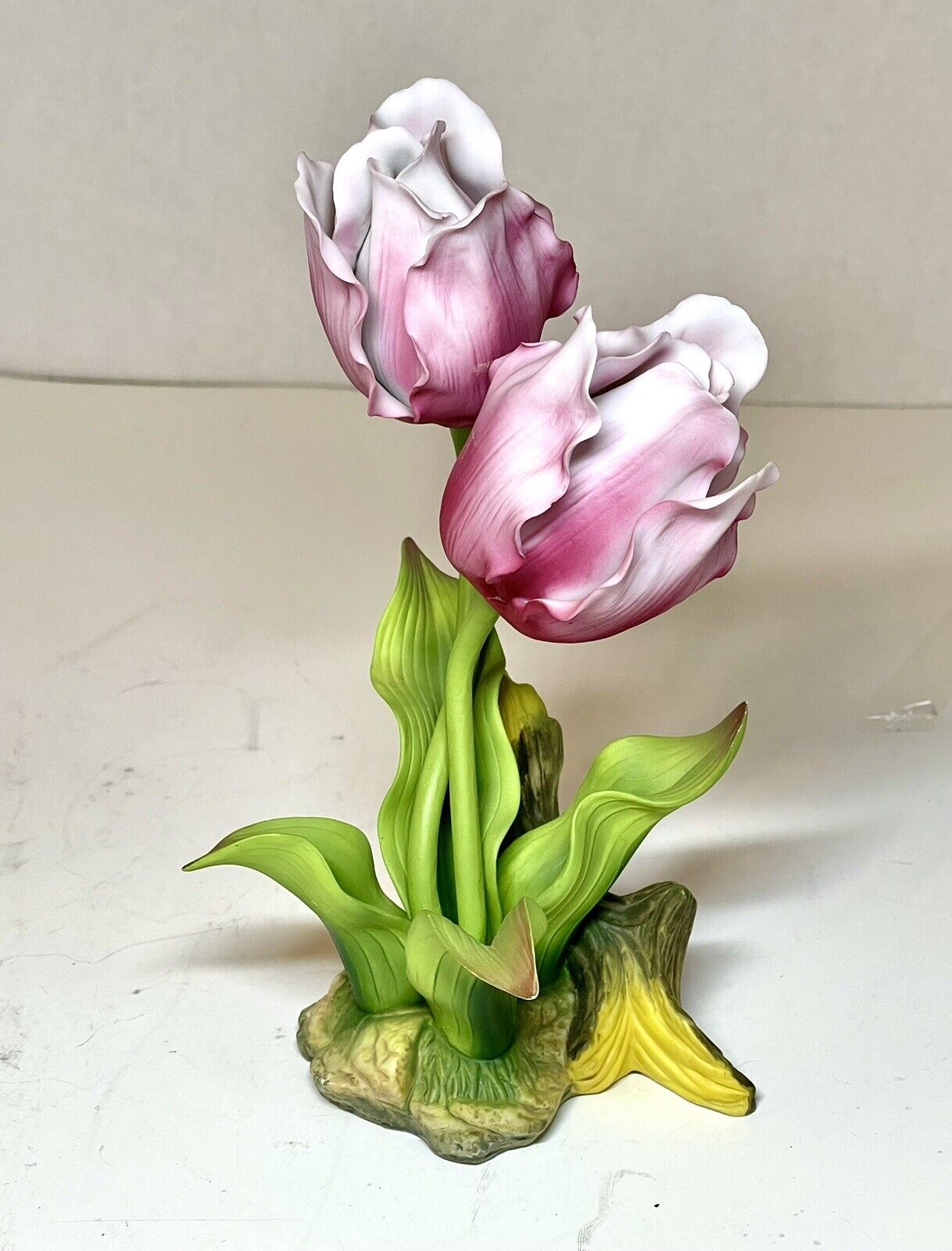 Andrea By Sadek Porcelain Pink Tulips ~ Gorgeous Excellent Condition.