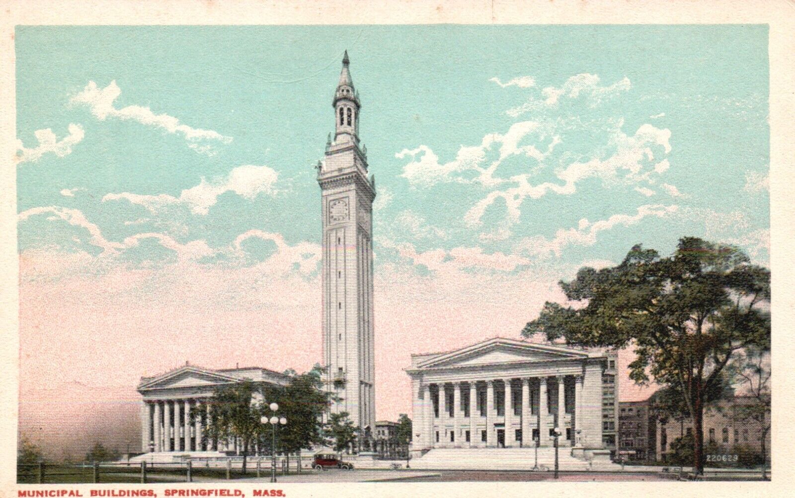 Springfield, Mass, MA, Municipal Buildings, Unused Vintage Postcard b9994