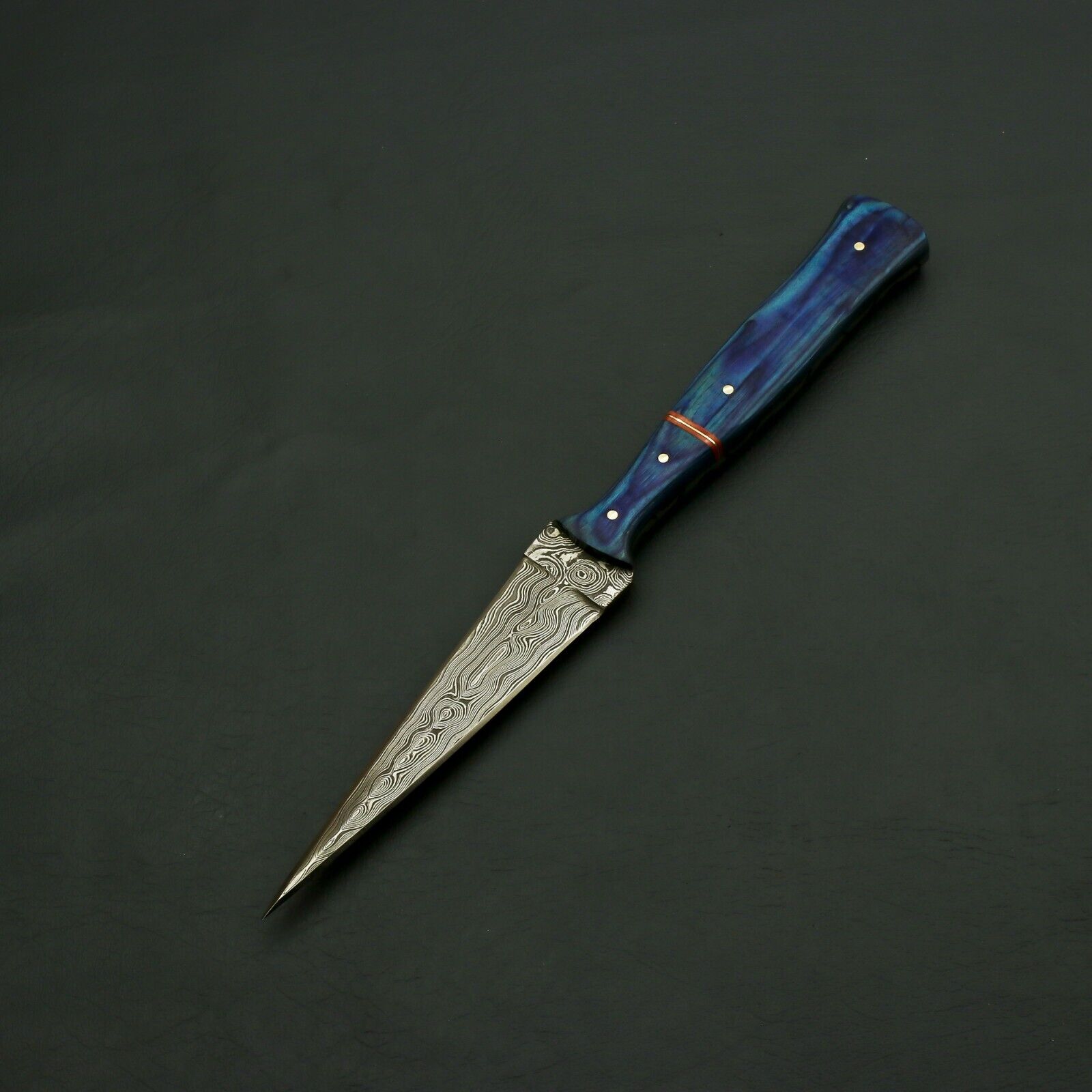 Custom Handmade Fixed Blade  Knife Damascus Steel Hunting + Sheath