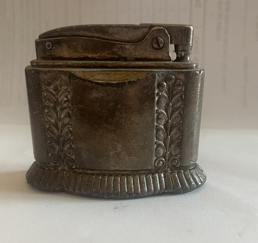 Antique Ronson DIANA Art Deco Silver Plated Table Lighter 