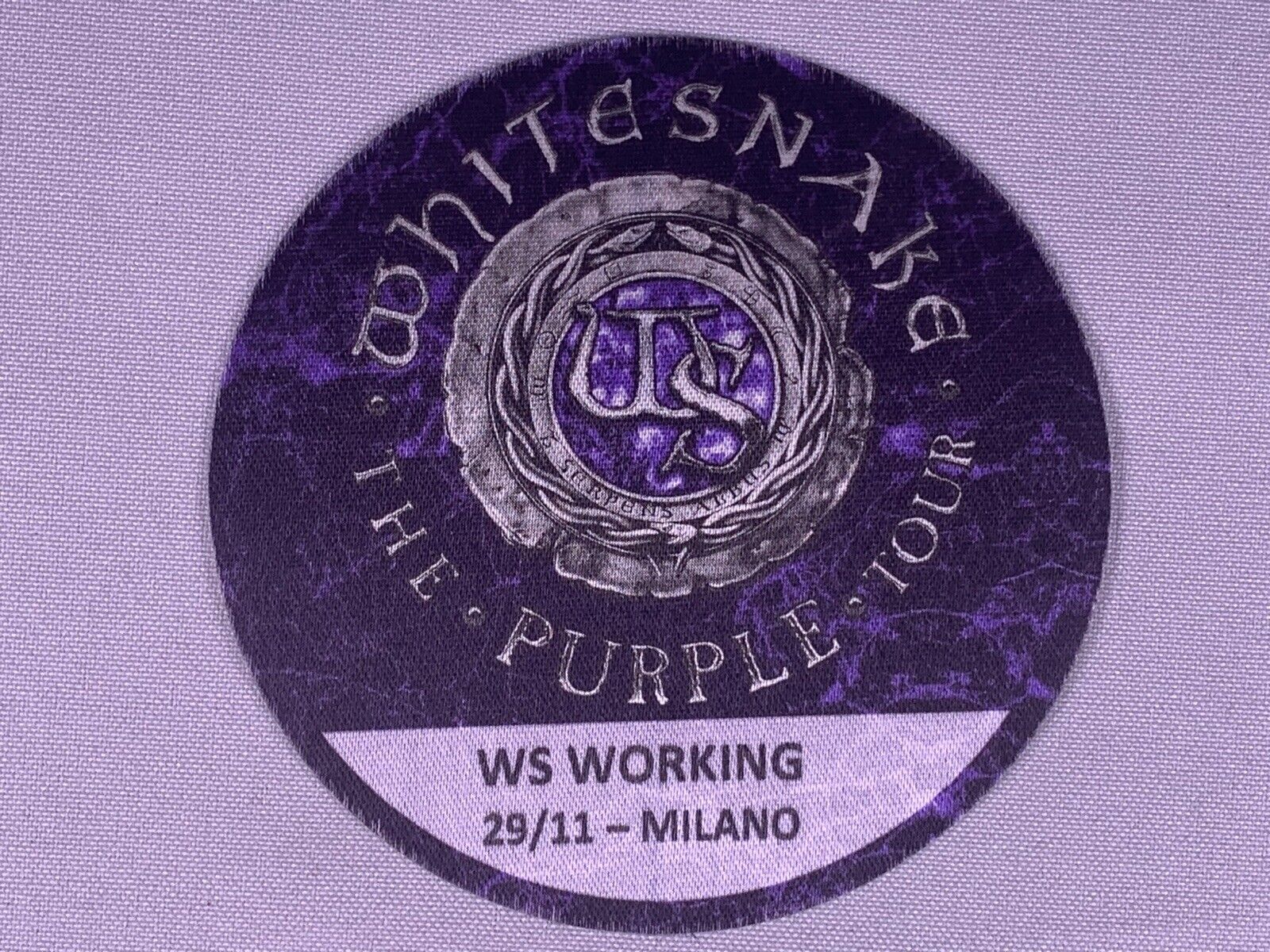 Whitesnake Ticket Pass Vintage Original The Purple Tour Milan Italy 2015