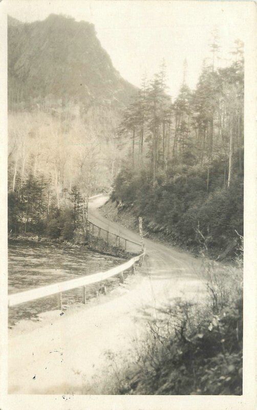 1923 New Hampshire Rusal Highway River RPPC real photo postcard 6022