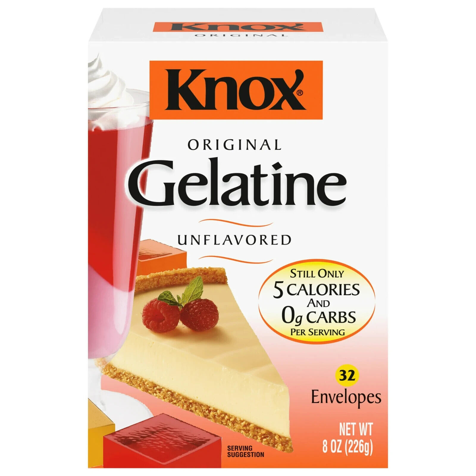 Knox Original Unflavored gelatin (32 Ct Packets) Free & Fast Shipping.