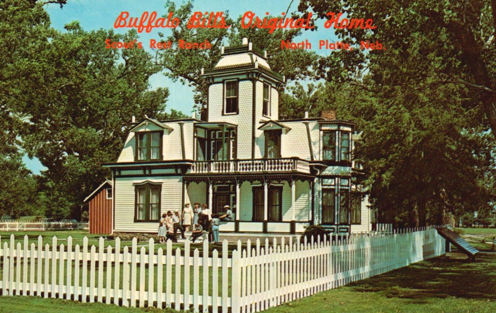 Postcard NE North Platte Buffalo Bills Scouts Rest Ranch Chrome Vintage PC H5672