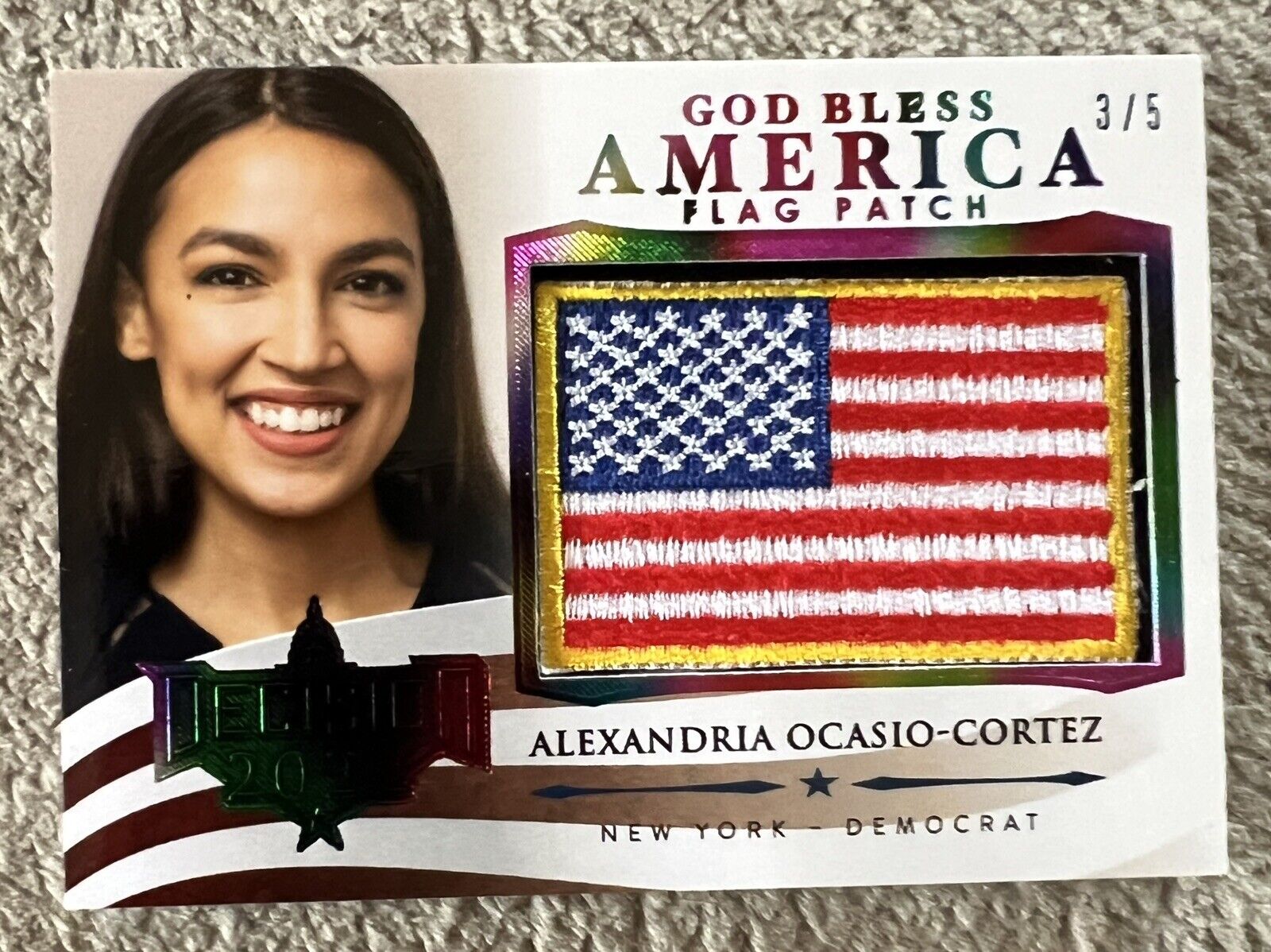 Alexandria Ocasio Cortez AOC Decision 2022 God Bless America Flag Patch #D 3/5