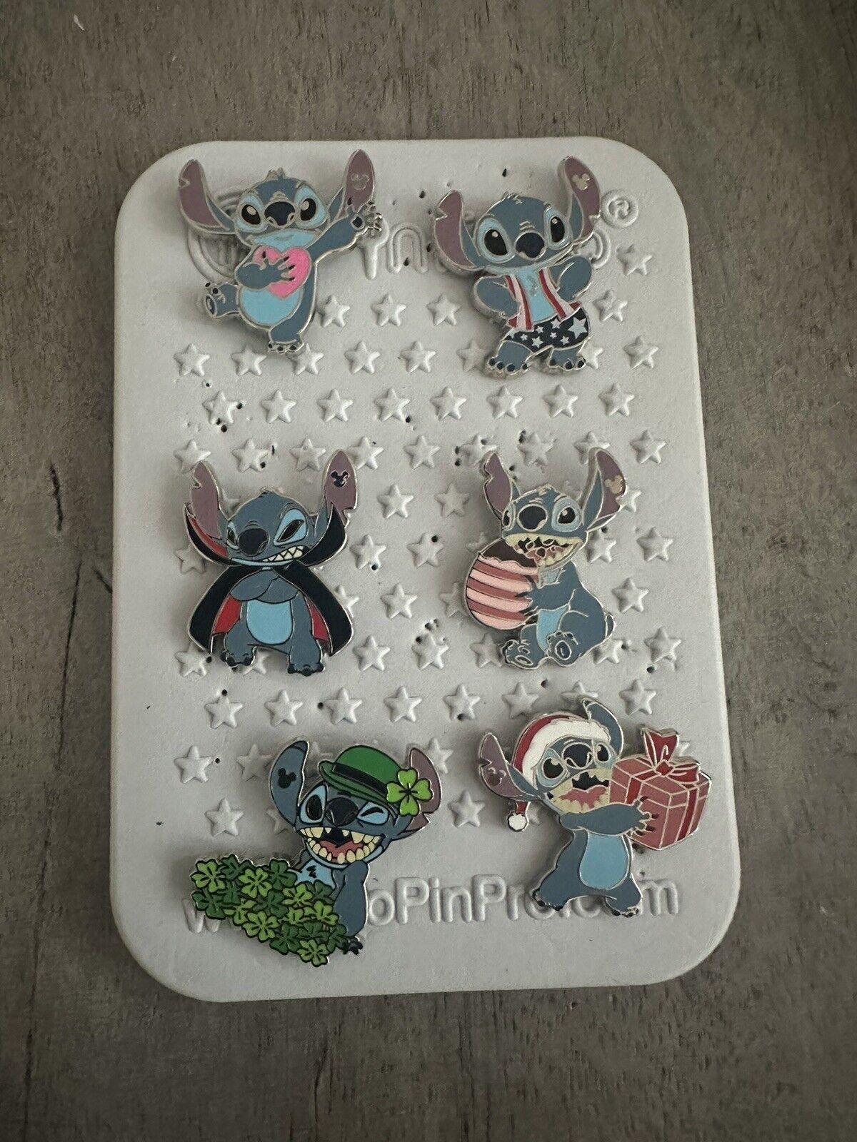 2024 Disney’s Stitch Holidays Hidden Disney Pin Set ~ Full set of 6
