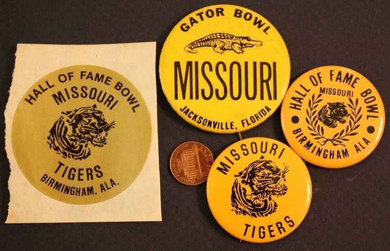University of Missouri Tigers Football team 4 piece set Gator Hall of Fame Bowl-