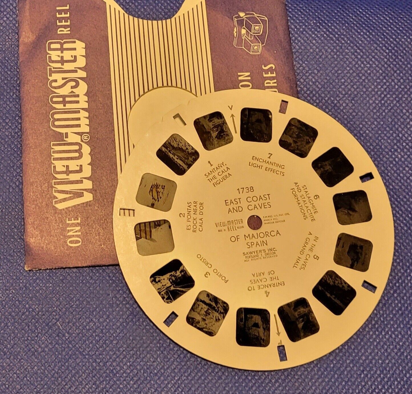 Sawyer\'s Single view-master Reel 1738 East Coast and Caves of Majorca Spain