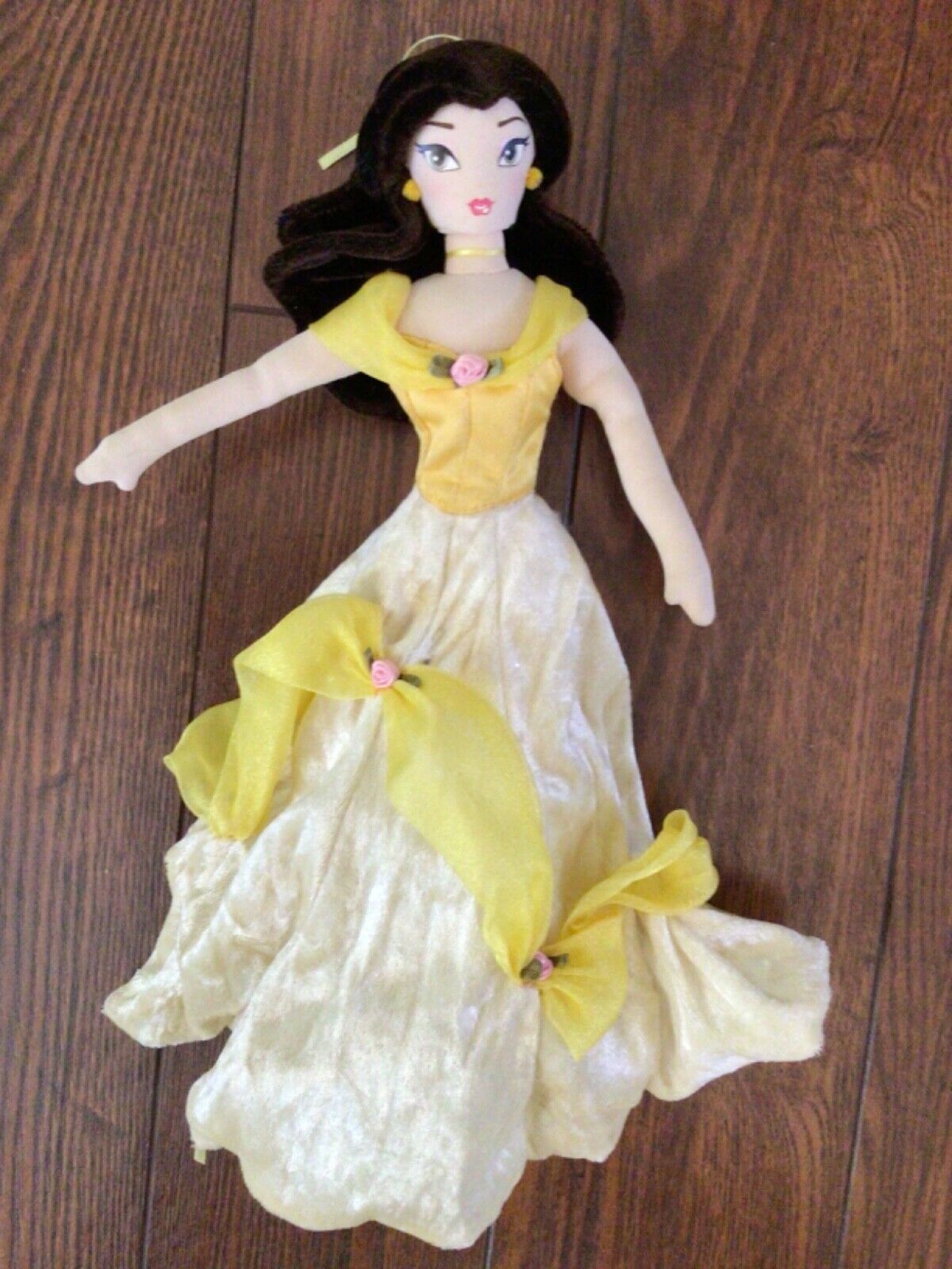 Vtg Disney BELLE DOLL Toy in Her Beautiful Yellow BALL GOWN Collectible Charming