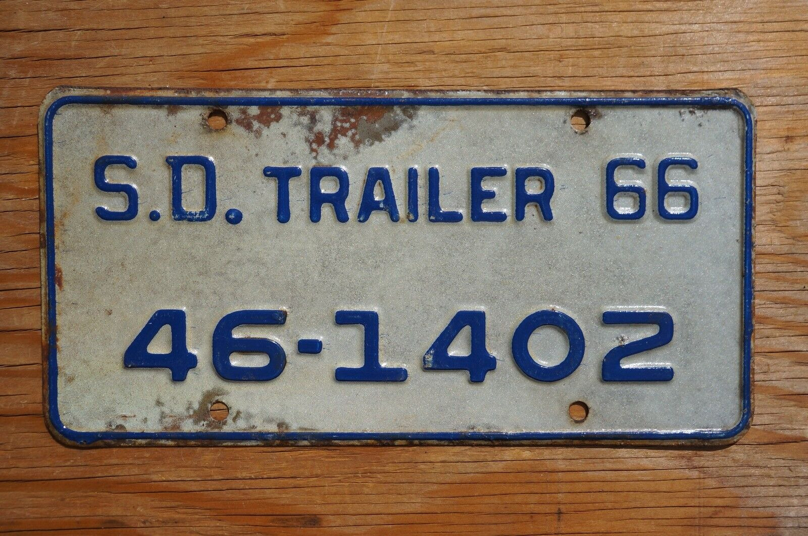 1966 SOUTH DAKOTA Trailer License Plate