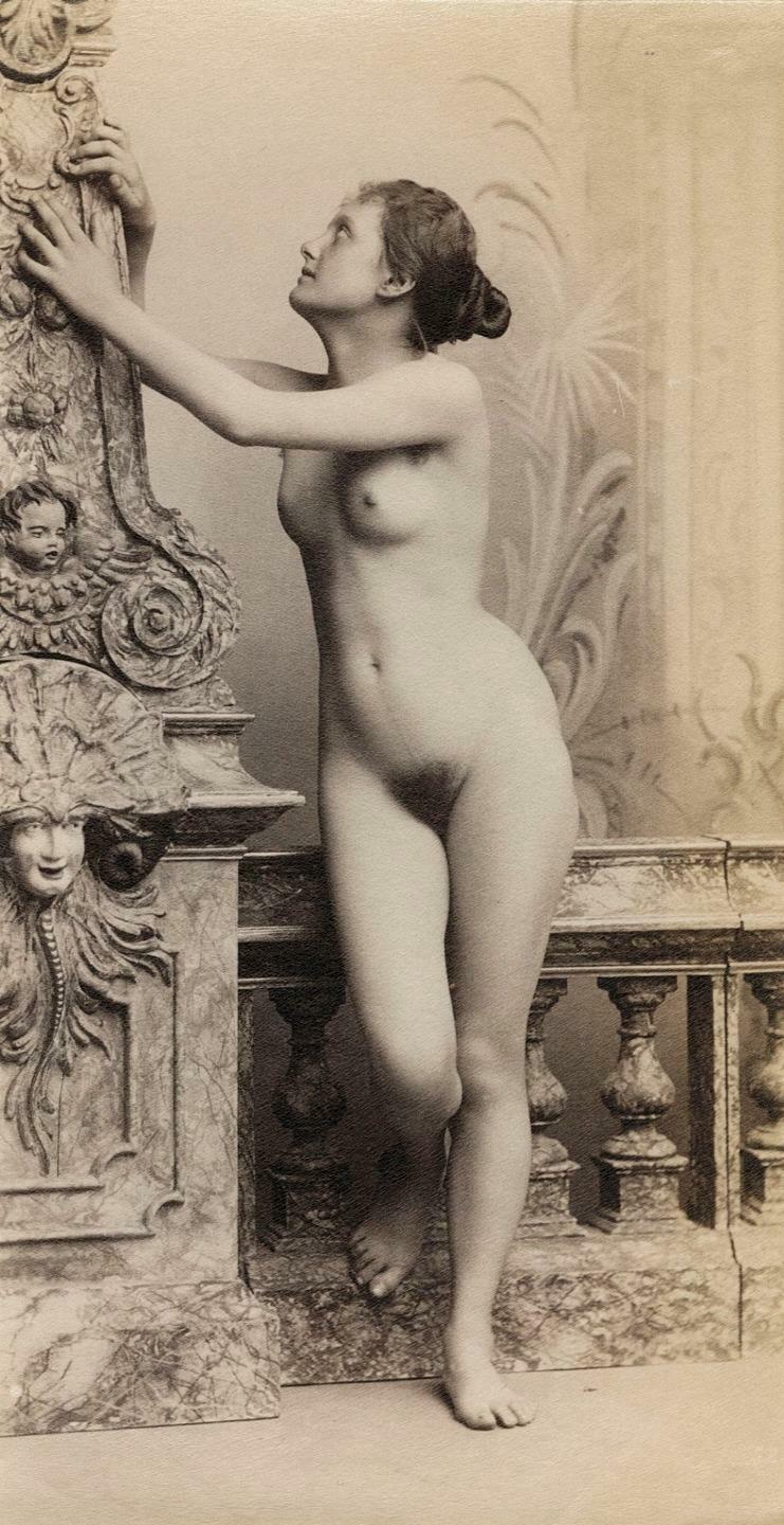 c. 1880's Nude Female Model Albumen Photograph