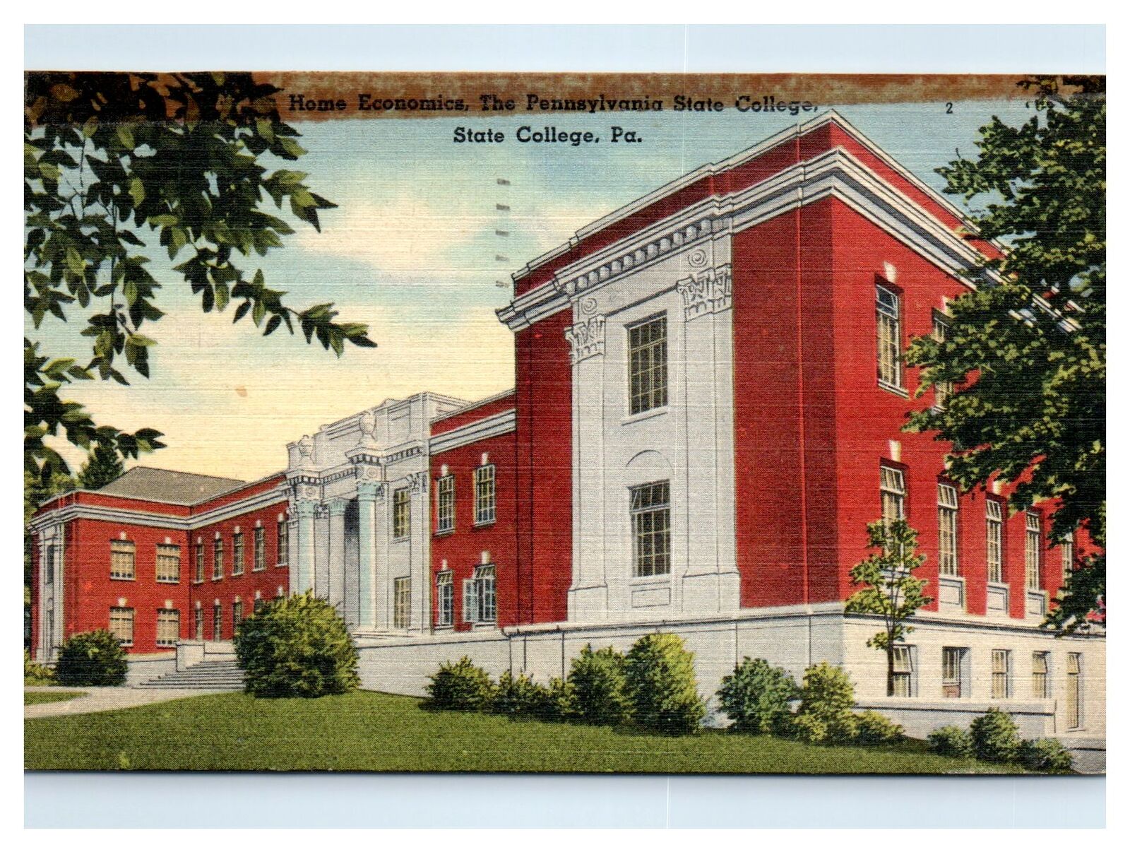 1949 STATE COLLEGE, PA Postcard - HOME ECONOMICS THE PENNS STATE COLLEGE STATE