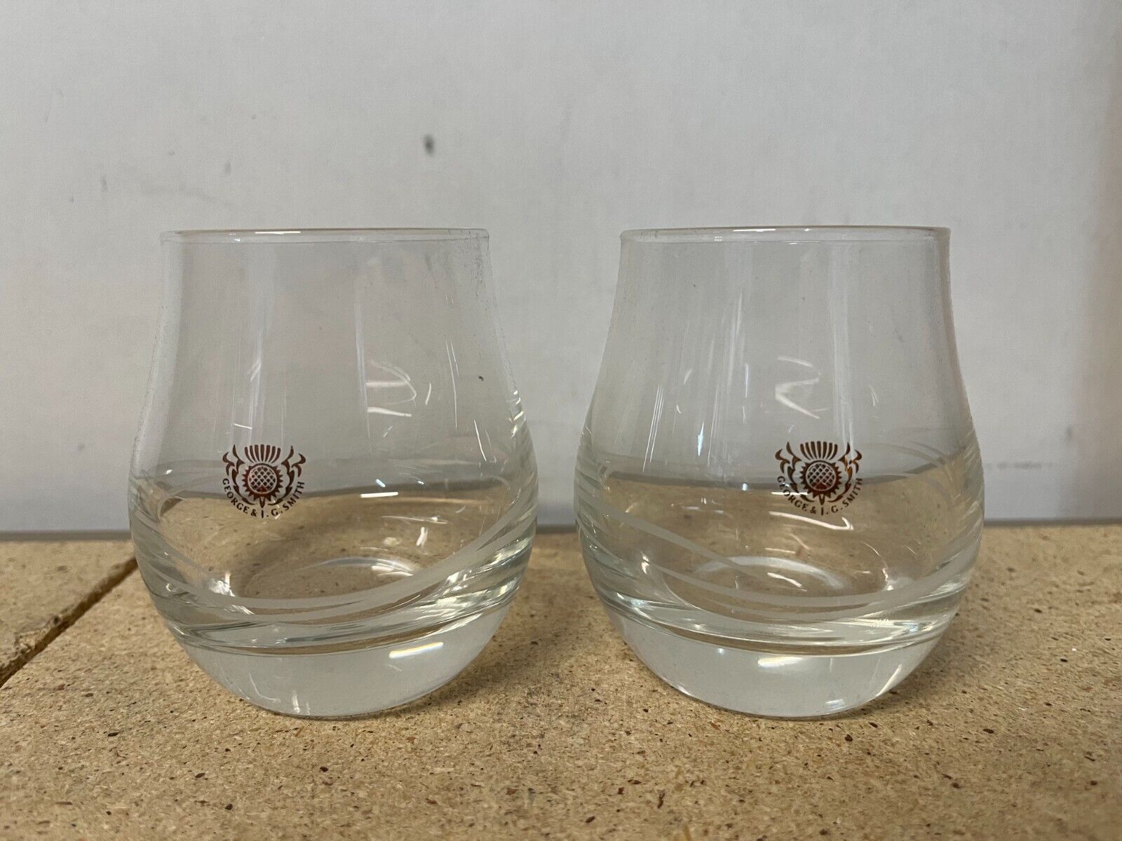THE GLENLIVET George & JG Smith Scotch Whiskey Tulip Snifter Glasses Set Of 2