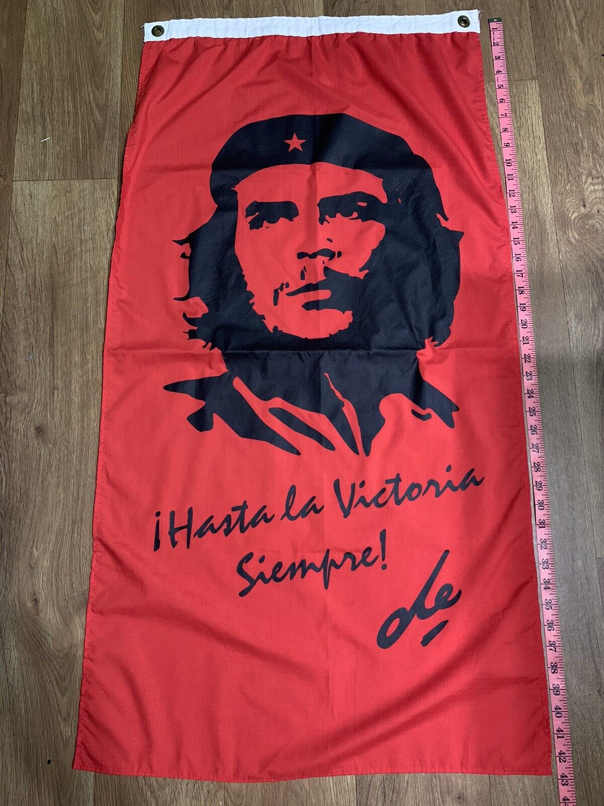 1970s ERNESTO CHE GUEVARA HASTA LA VICTORIA SIEMPRE REVOLUTION PARADE FLAG