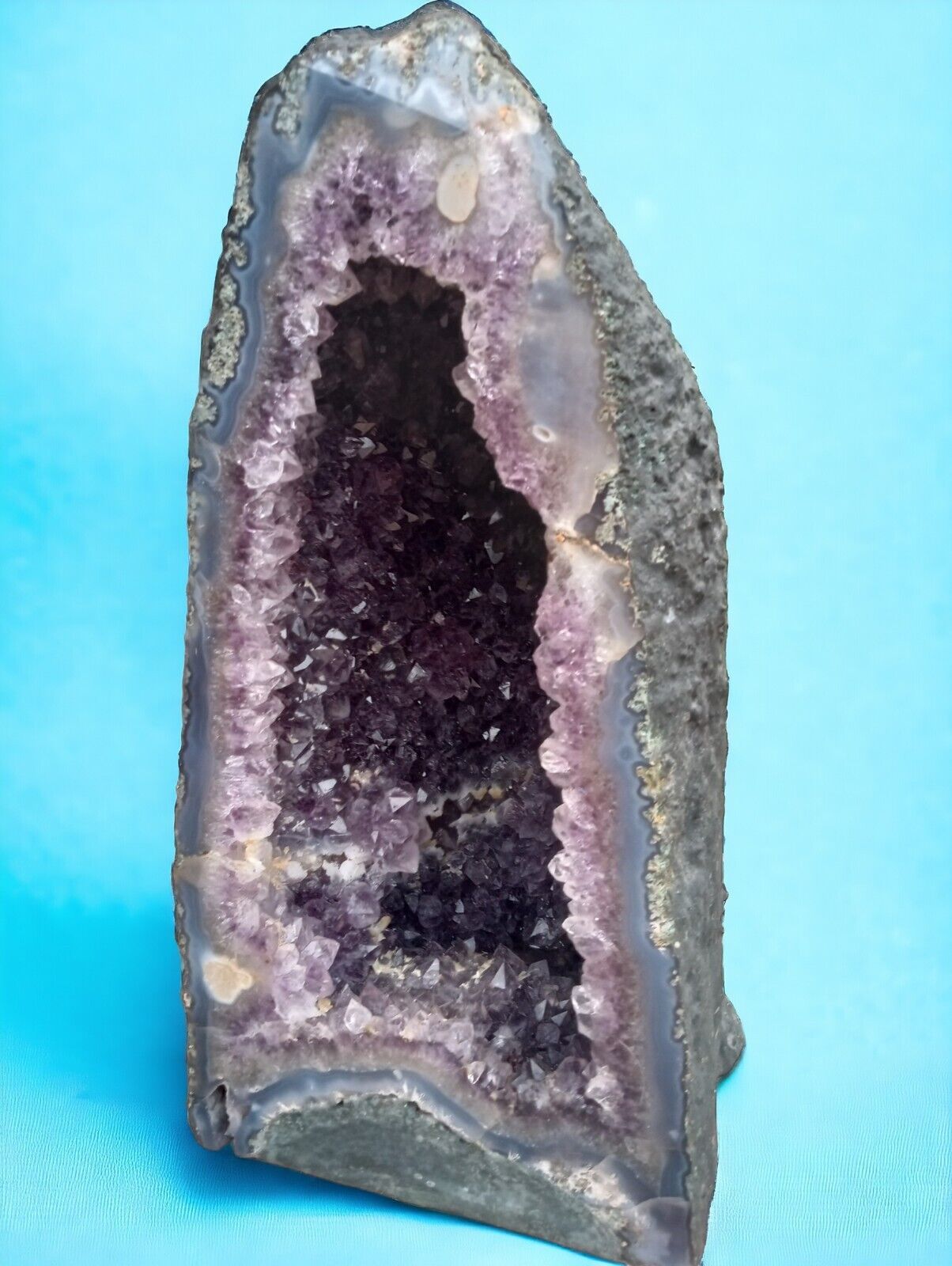 WONDEROUS _ Large Purple Amethyst Cathedral Geode 18lbs-- Healing Energy Force