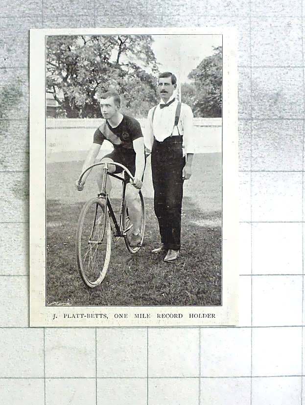 1897 J Platt- Betts, One Mile Record Holder