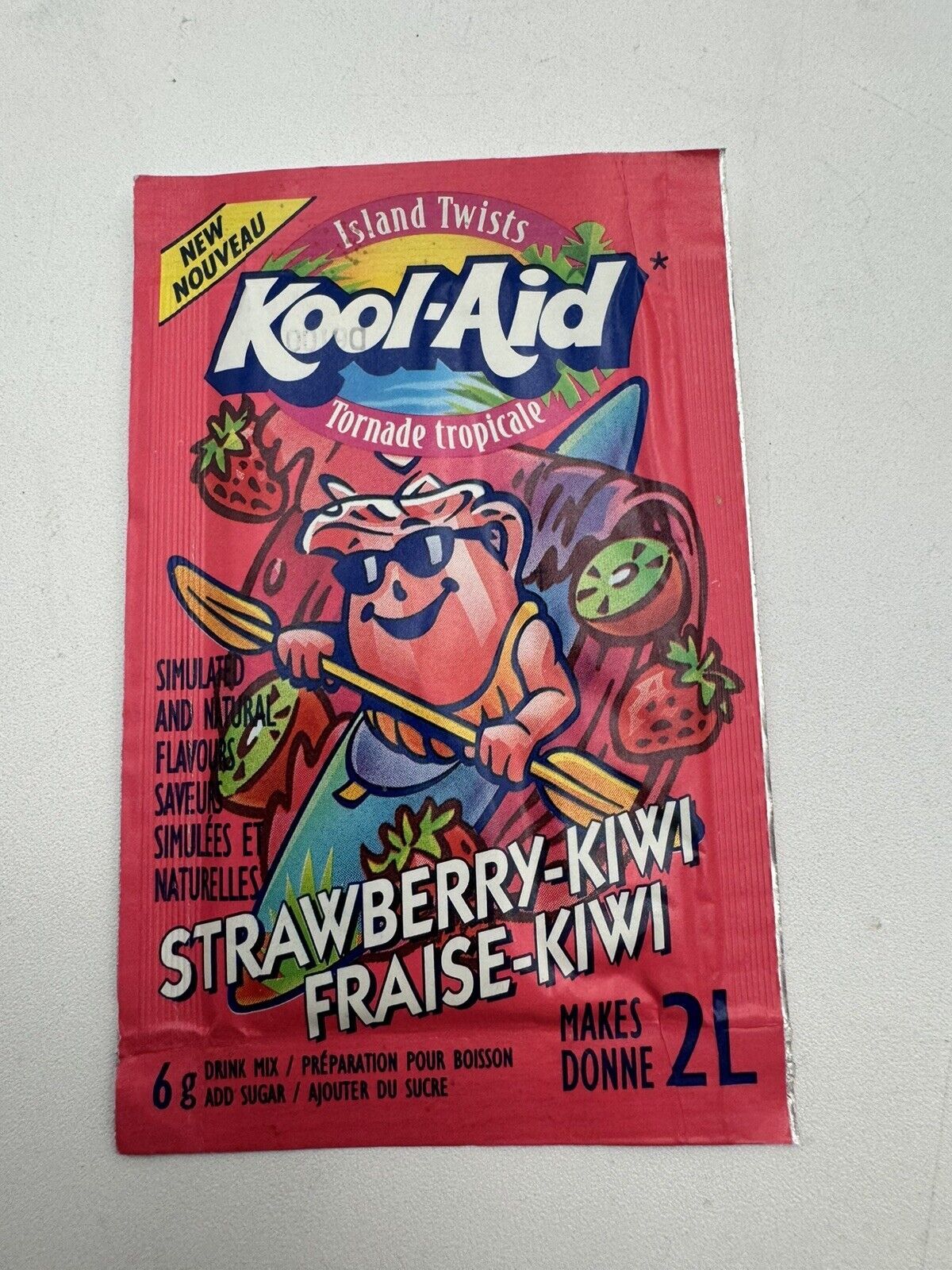 Vintage 90s Kool-Aid Strawberry Kiwi Flavor Canadian Packet NOS