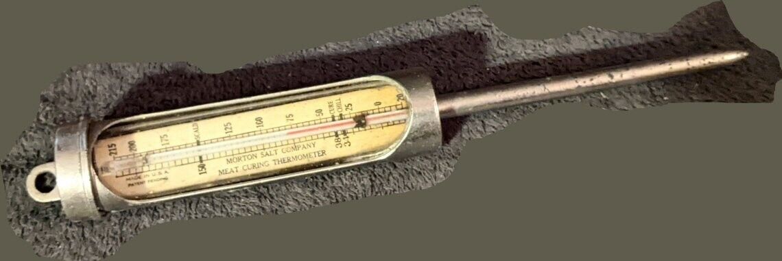 Vintage Morton Salt Meat Curing Thermometer