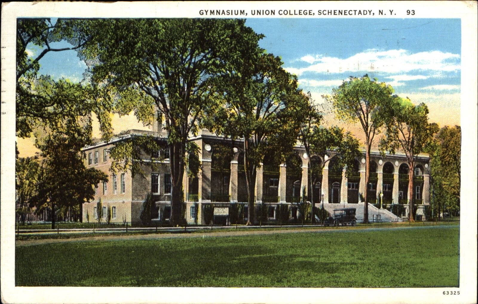Gymnasium ~ Union College ~ Schenectady NY New York ~ mailed 1936