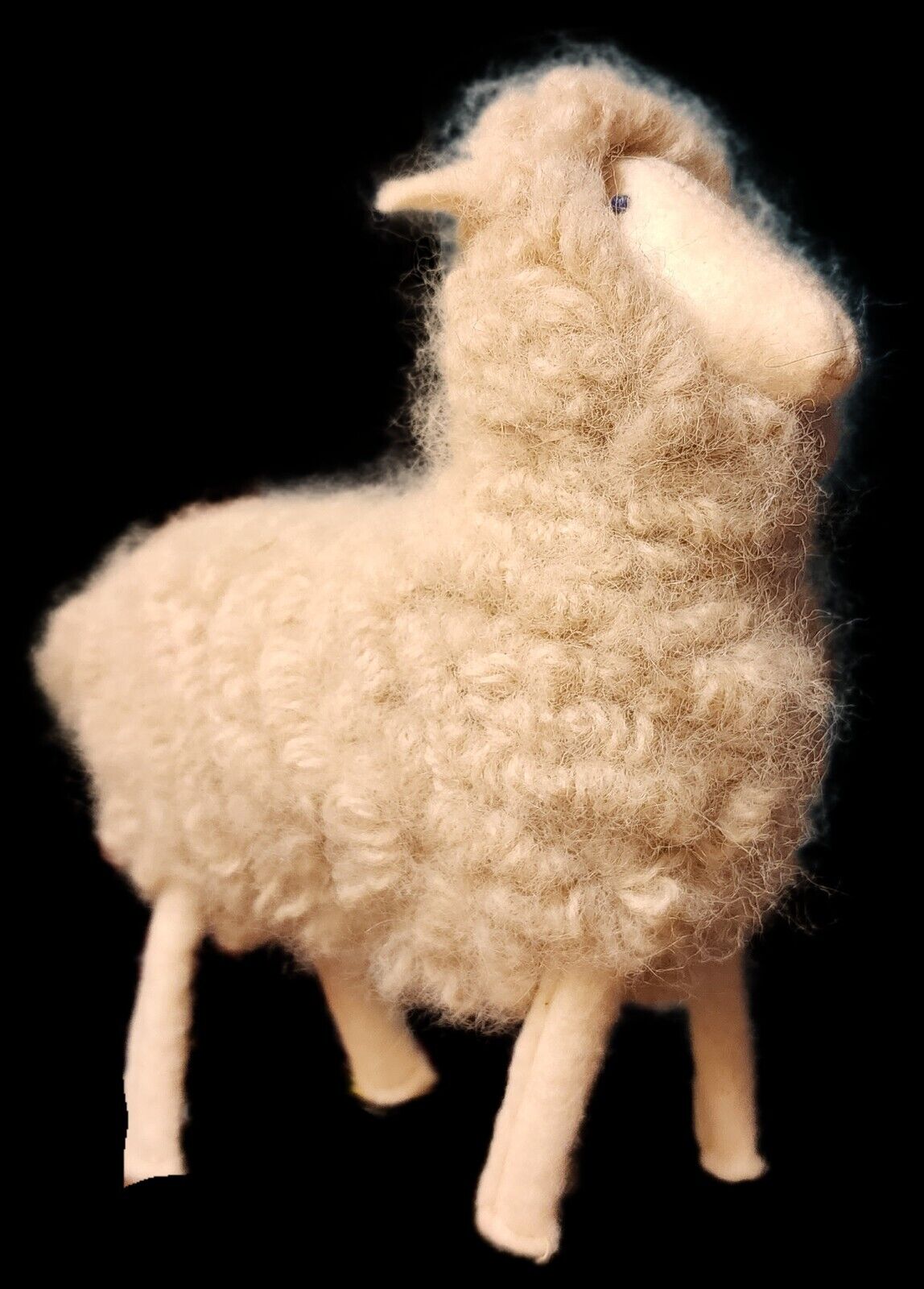 Minimalist Sheep Lamb Felt Figure Stick Leg 5\