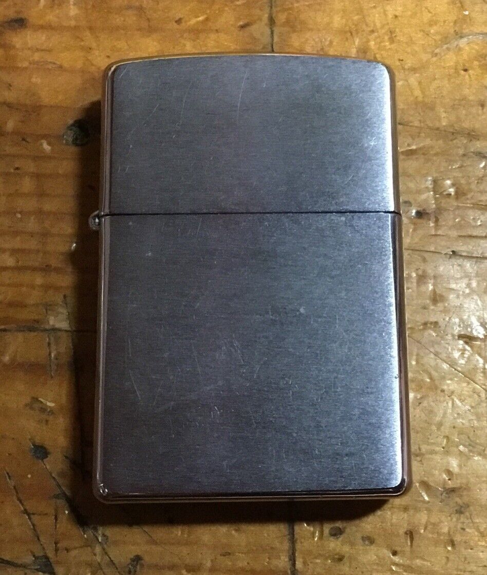 Vintage 1997 Zippo Stainless Steel Lighter w/spare Insert Works Great