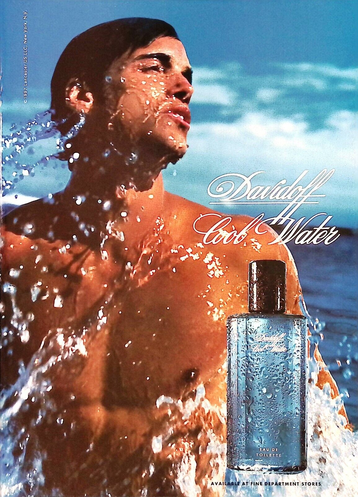 Davidoff Cool Water Men Fragrance Sample Ad Sports Illustrated Magazine Nov 1998