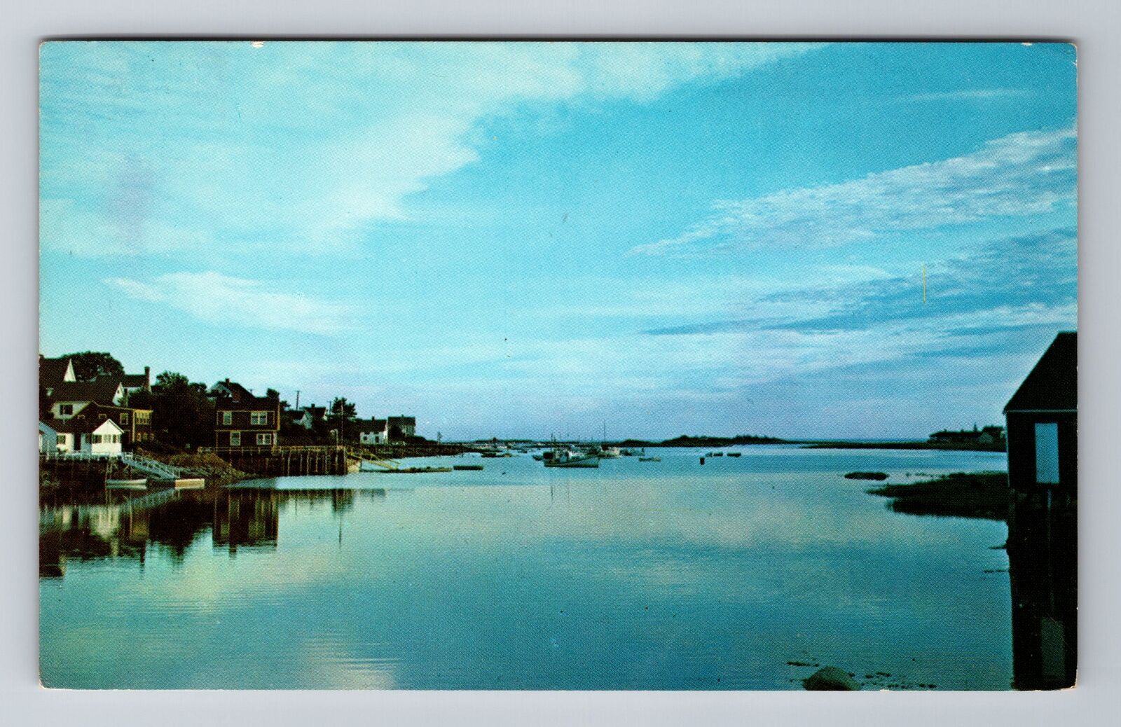 Cape Porpoise ME-Maine, Sunset on Cape Porpoise, Vintage Souvenir Postcard