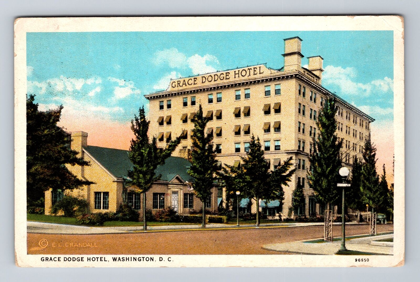 Washington DC, Grace Dodge Hotel, Advertising, Antique Vintage Postcard