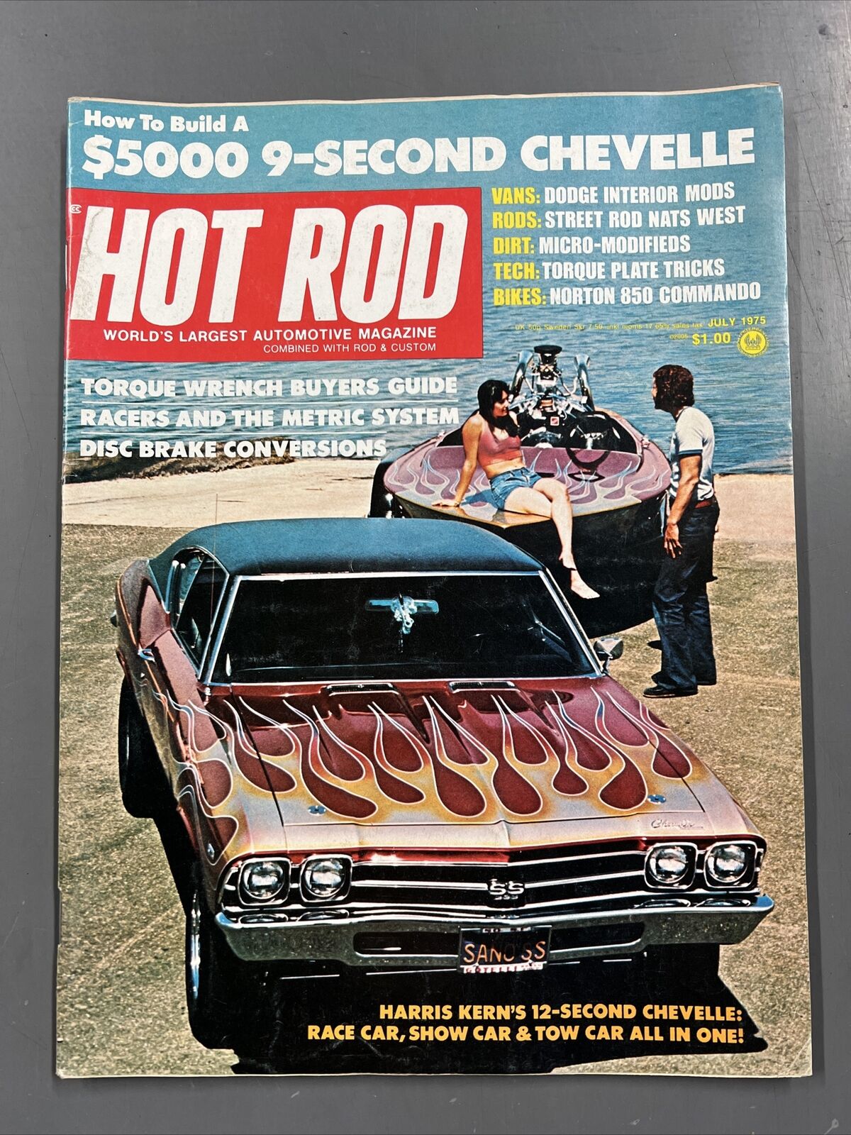 Hot Rod Magazine July 1975 Vintage Classic Cars Van Custom Muscle Drag Racing