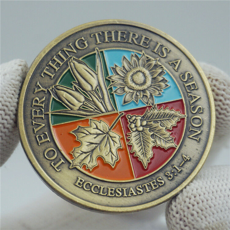 US Ecclesiates 3:1-4 To Every Thing There Is A Season Challenge Coin Collectible
