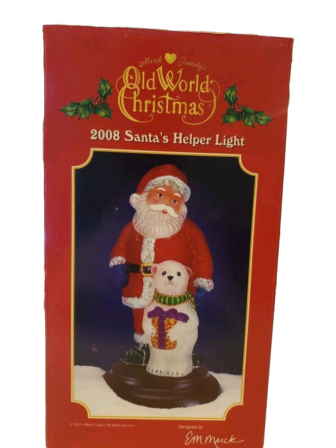 Old World Christmas 2008 Santas Helper Light