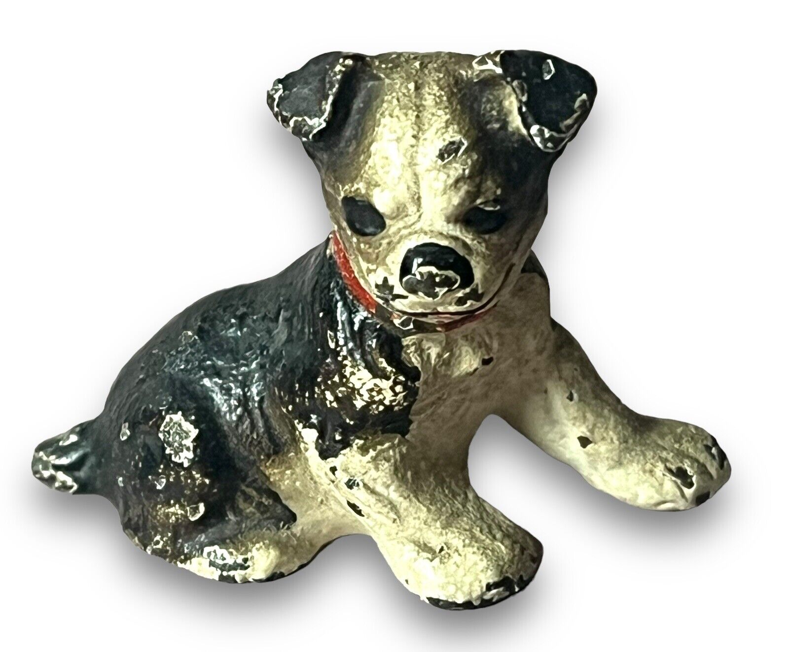 Miniature Cast Iron Boston Terrier Paperweight Figure Hubley