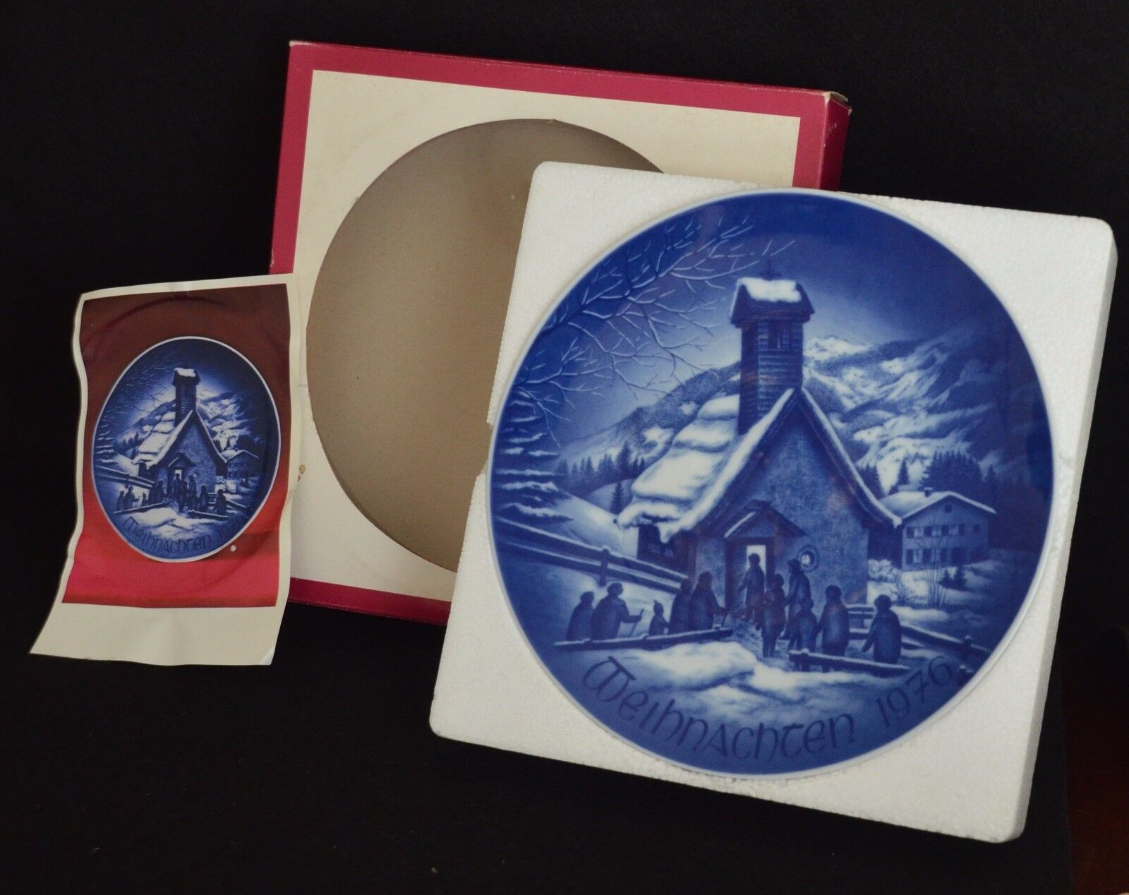 BAREUTHER CHRISTMAS PLATE 1976 -CHAPEL IN THE MOUNTAINS