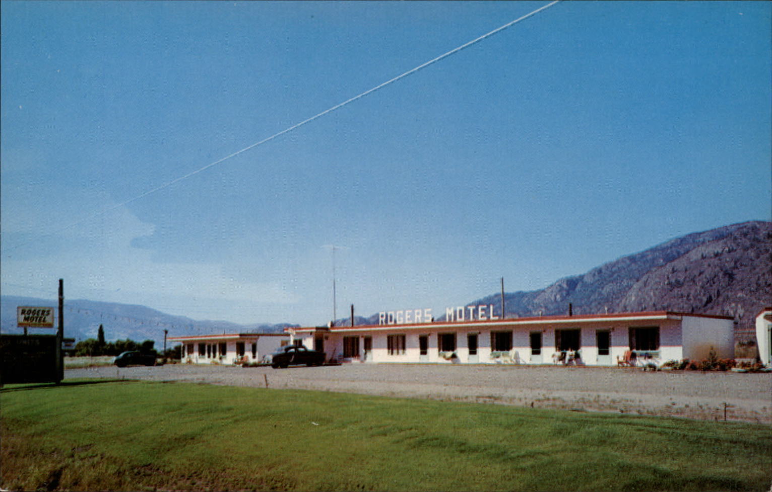 Lake Osoyoos British Columbia Canada Rogers Motel ~ unused postcard sku485