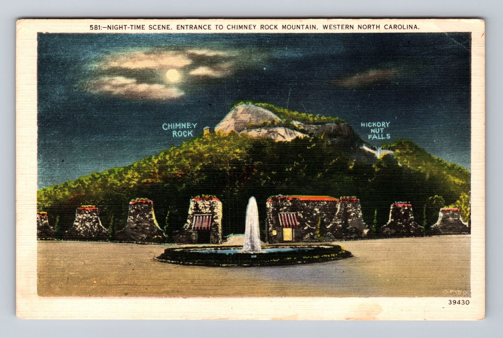 NC-North Carolina, Entrance To Chimney Rock Mountain, Antique, Vintage Postcard