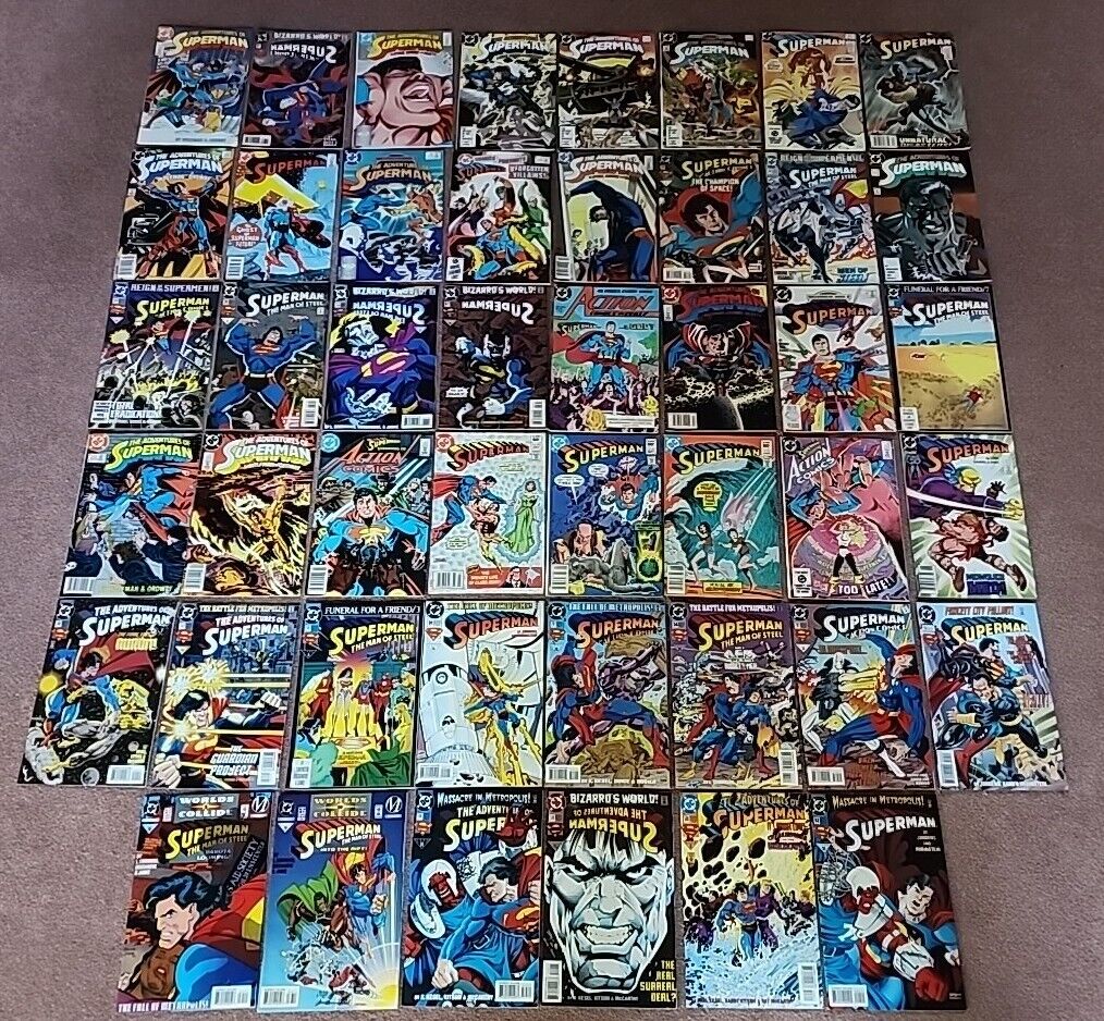SUPERMAN DC COMICS HUGE 46 ISSUE LOT VARIOUS ISSUES NO DUPLICATES