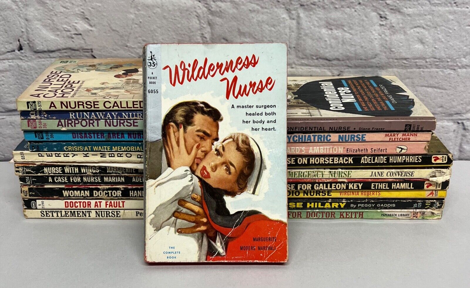 Vtg Nurse Paperback Books Nurse Doctor Romance Gaddis 1940s 50s 60s Lot of  21