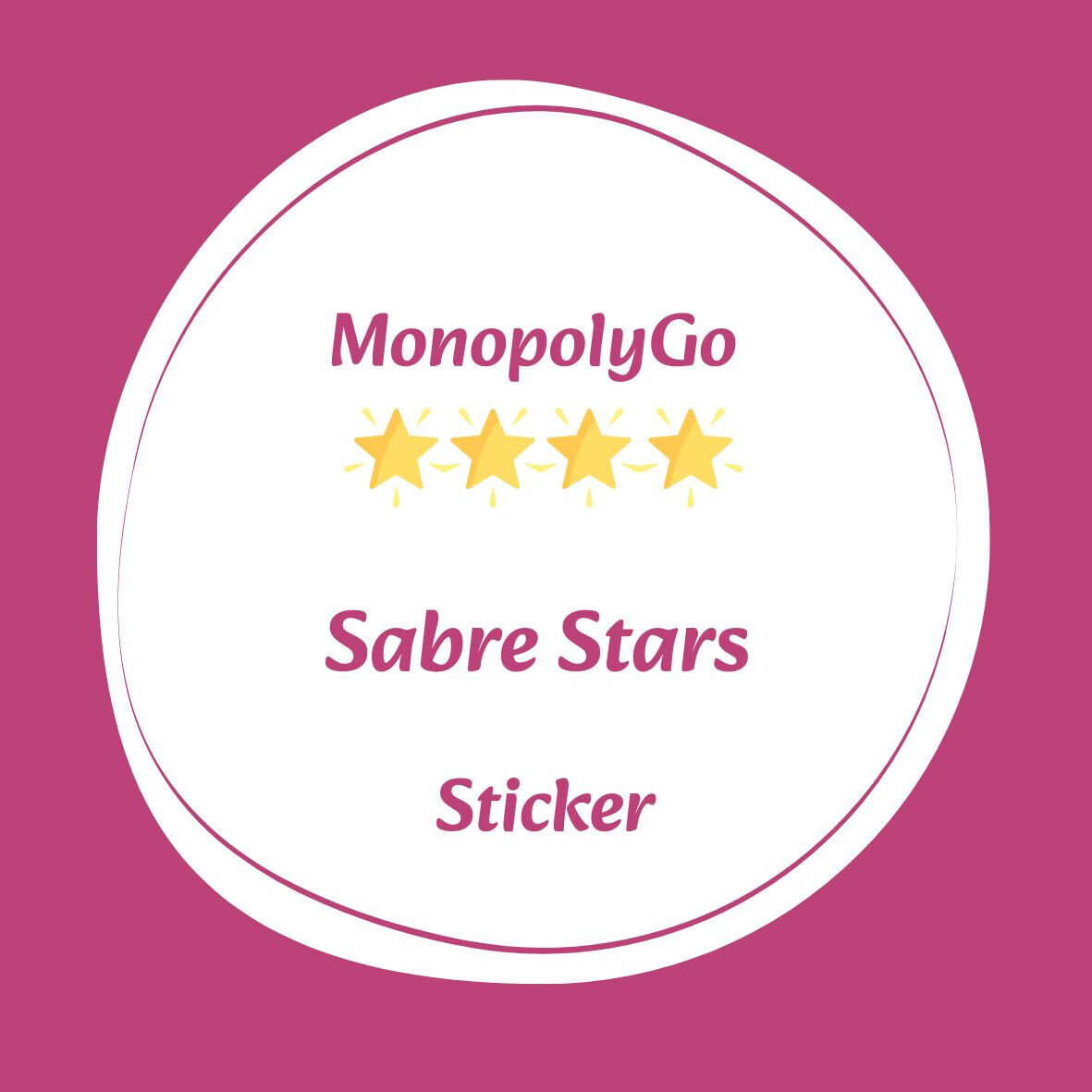 Sabre Stars Monopoly GO 4 Star ⭐️⭐️⭐️⭐️ Stickers -⚡️Cheap Fast DELIVERY⚡️