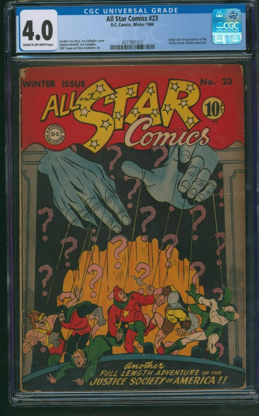 All Star Comics #23 CGC 4.0 1st Psycho Pirate DC Comics 1944