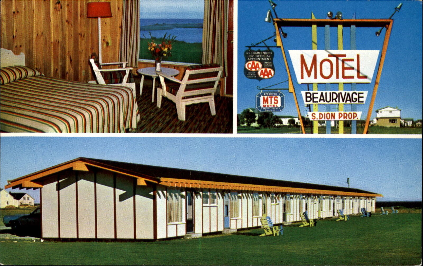Hotel Motel Beaurivage ~ Ste Anne des Monts ~ Gaspe Quebec Canada ~ 1960s