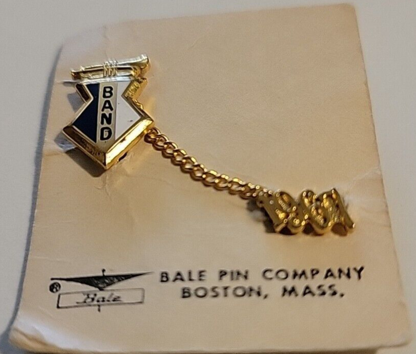 Vintage Student Band Enamel Pin 1967 Award - Bale Pin Company Boston