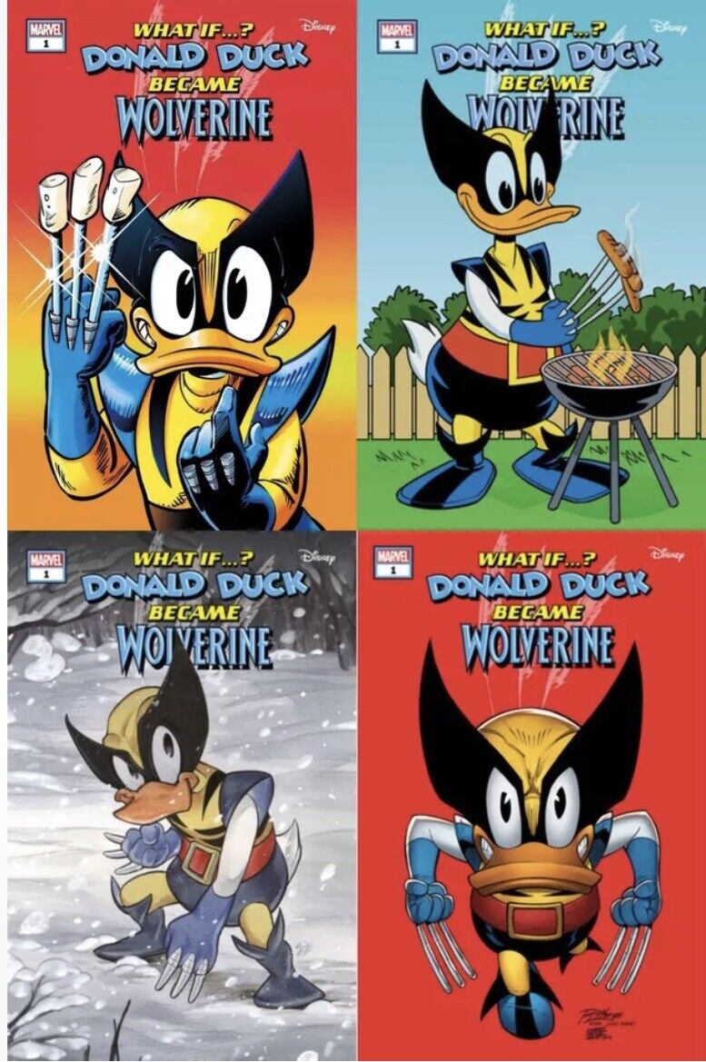 What if…? Donald Duck Became Wolverine #1 CVR A, B, C, D | 4 BOOK SET | 07/31/24