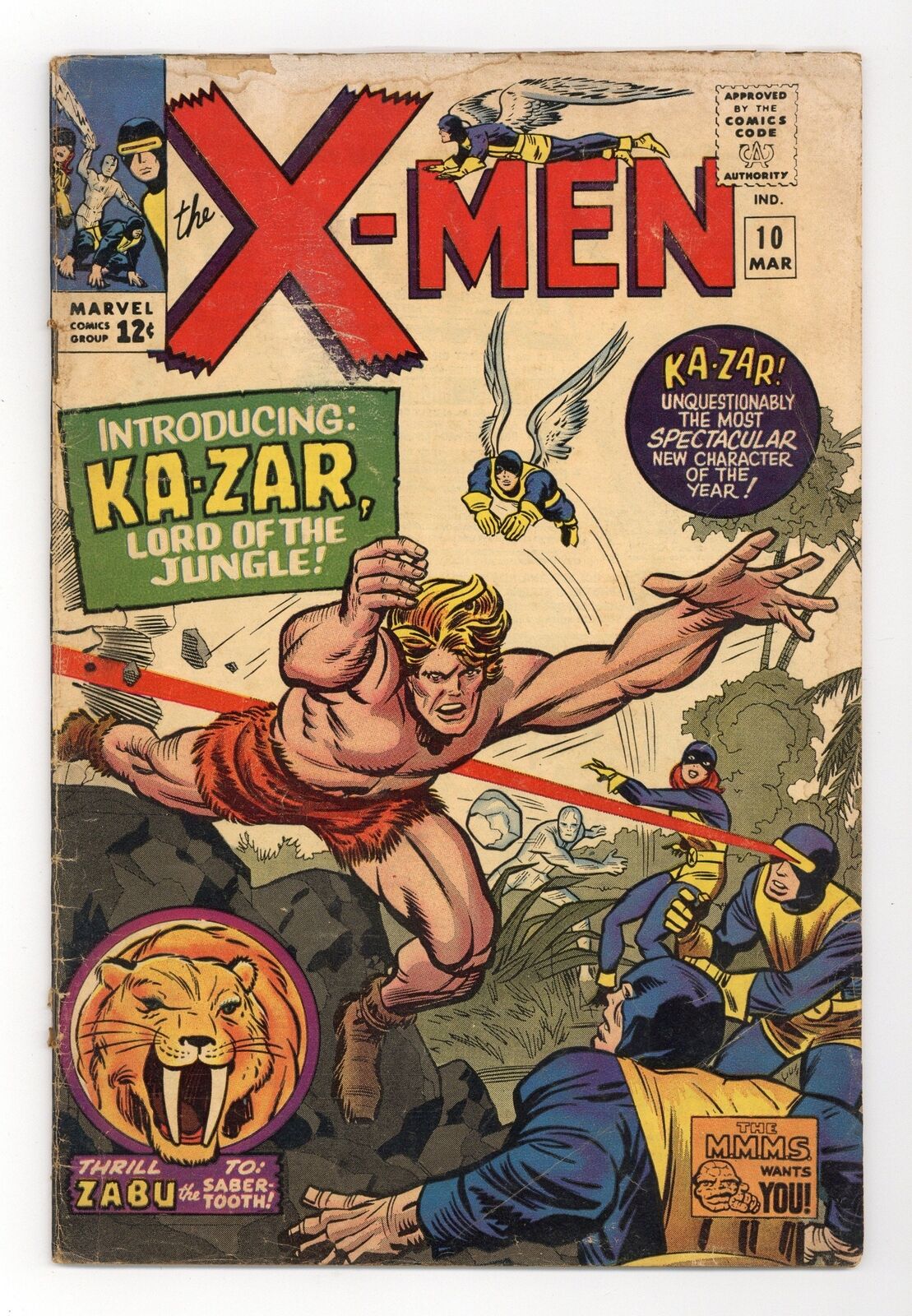 Uncanny X-Men #10 GD 2.0 1965 1st SA Ka-Zar