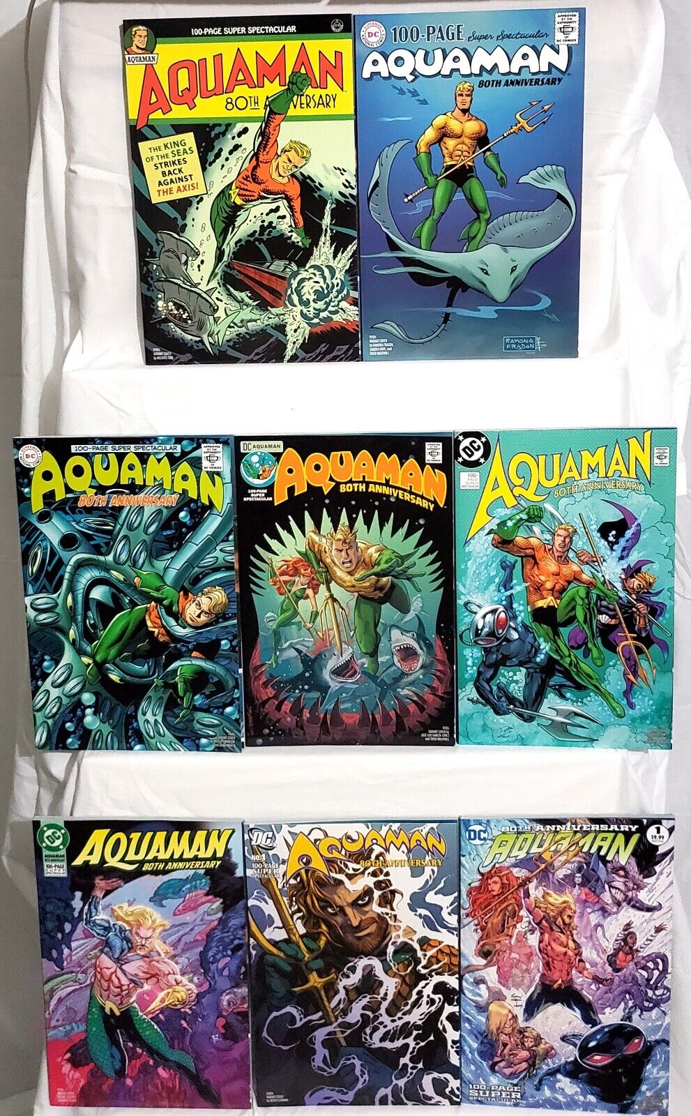 AQUAMAN 80th ANNIVERSARY #1 Lot of 8 Variant Covers DC Comics