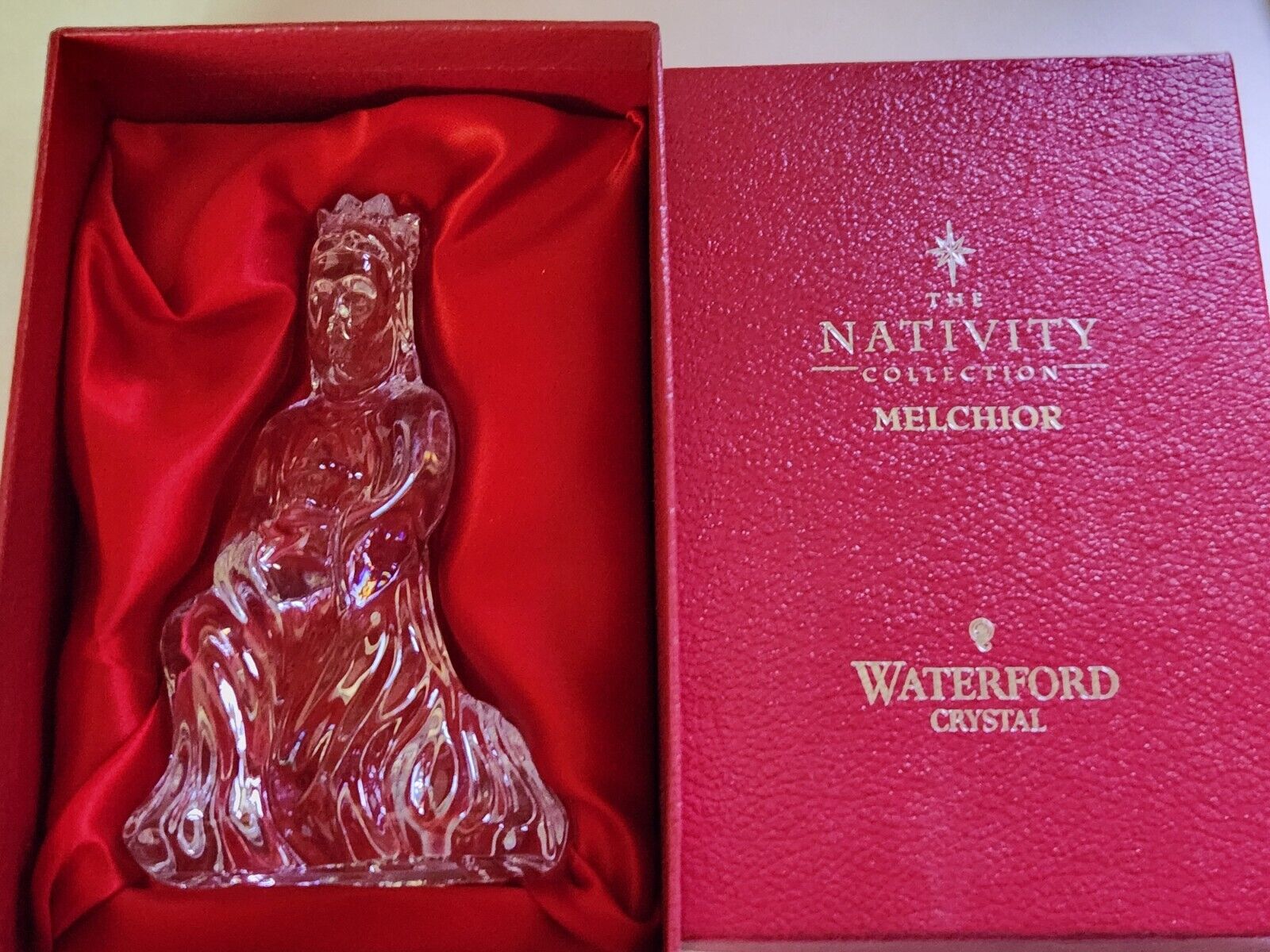 Waterford Crystal Nativity Collection - Melchior Wisemen Figurine ~ MINT in BOX