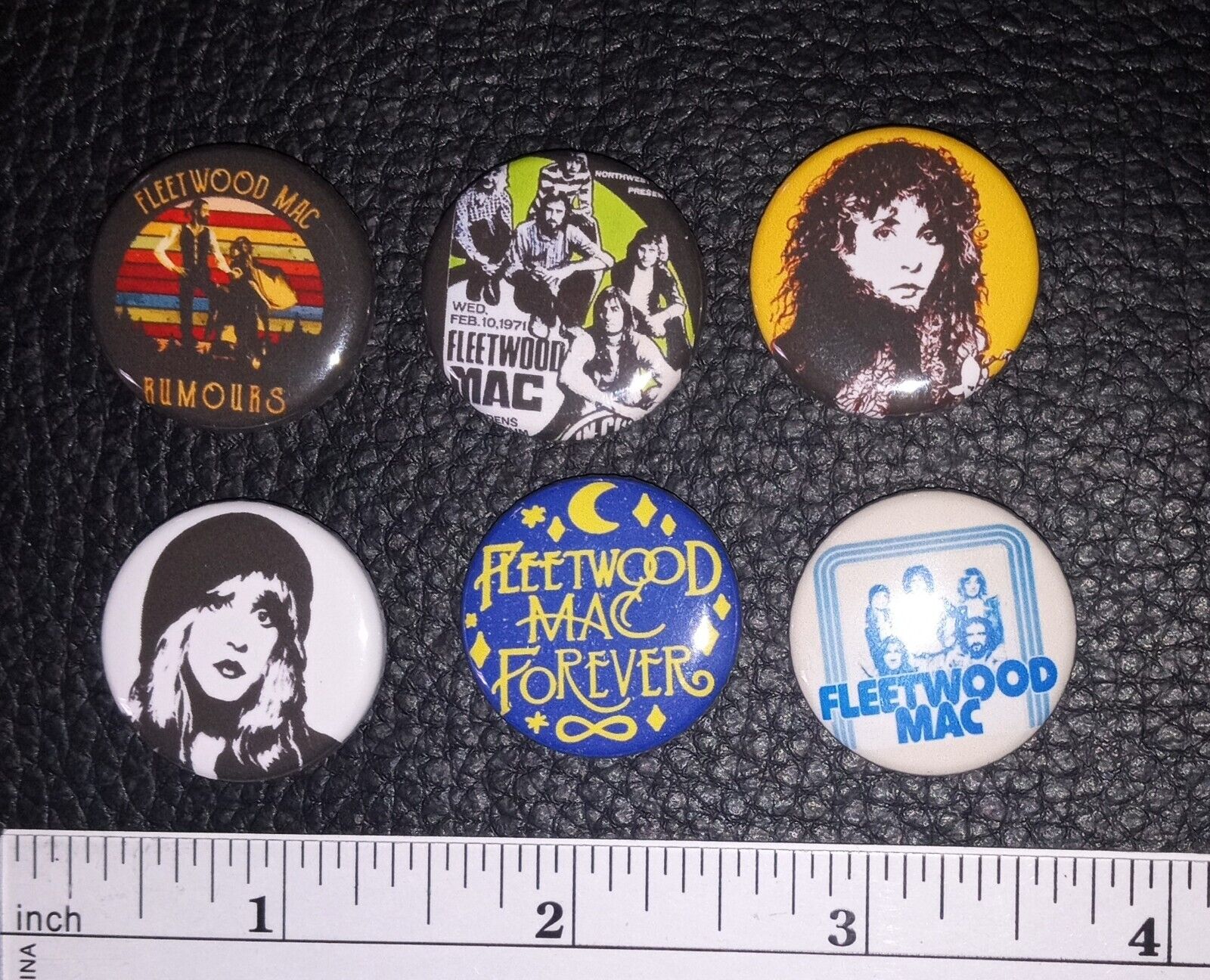 6 Stevie Nicks Button Pins Badges Lot Fleetwood Mac Peter Green Gypsy