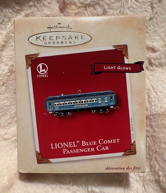 Hallmark 2002 Keepsake Ornament Lionel Blue Comet Passenger Car Train