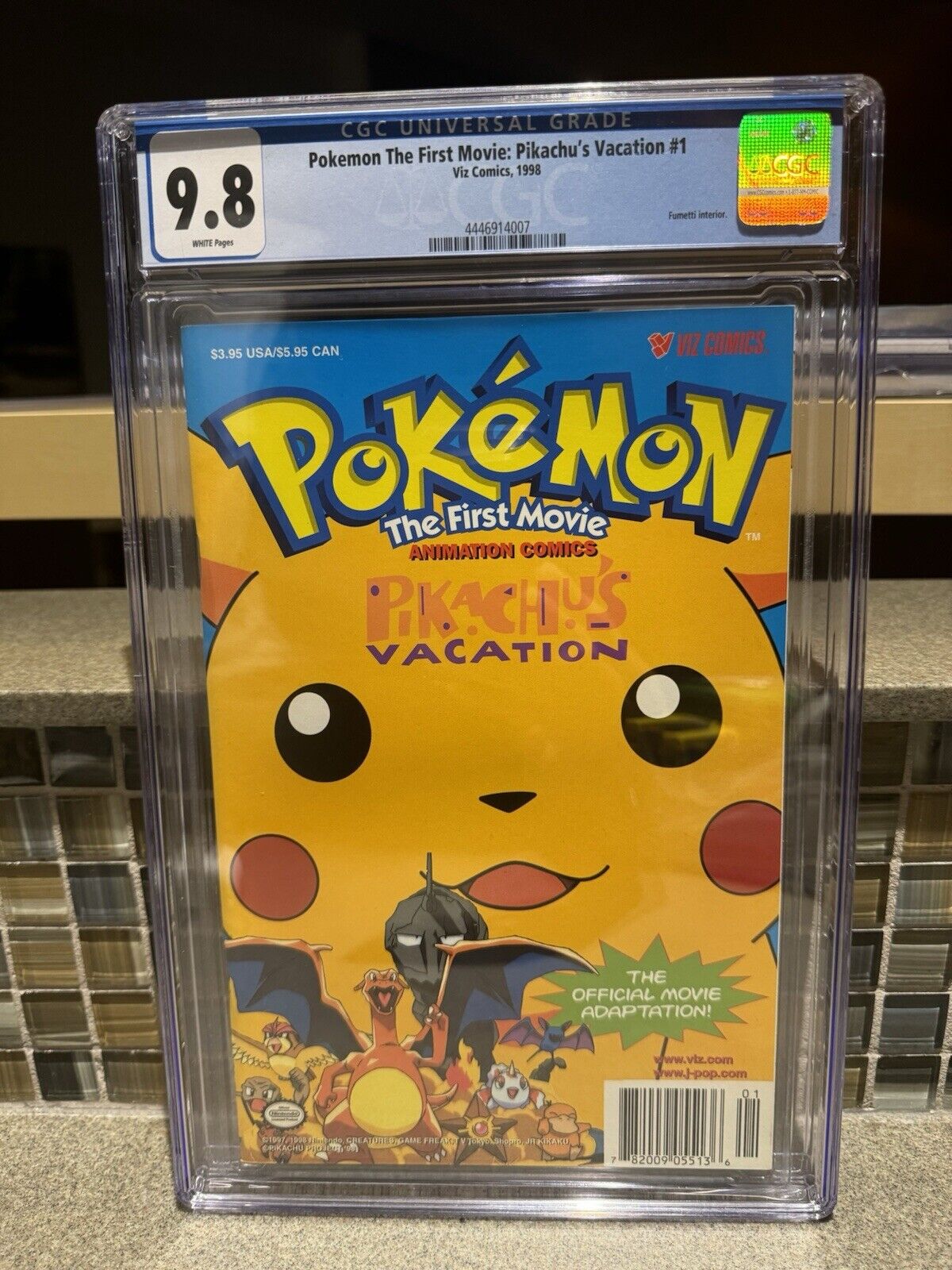 Pokemon The First Movie Comic Pikachu\'s Vacation #1 CGC 9.8  Viz Comics 1999 NM