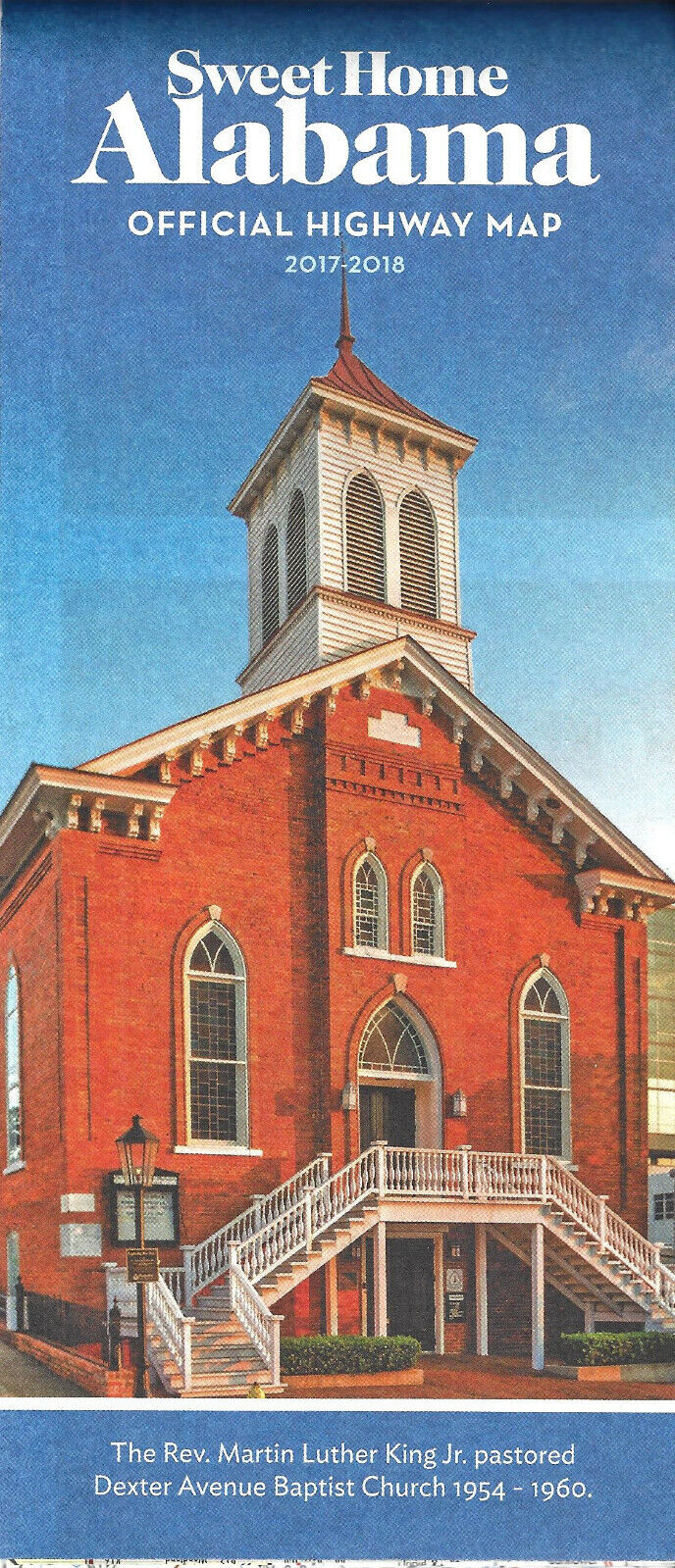 2017-2018 Alabama Official State Highway Map (Dexter Avenue Church)