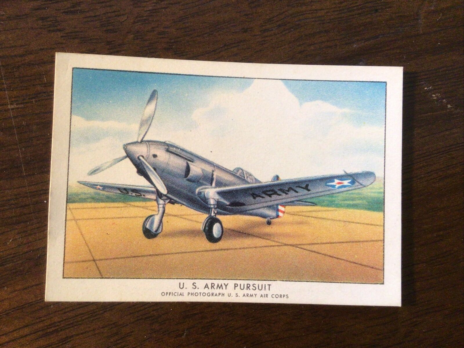 1940-42 T87 Wings Cigarettes #17 Army Pursuit EXC *Near Perfect Centering